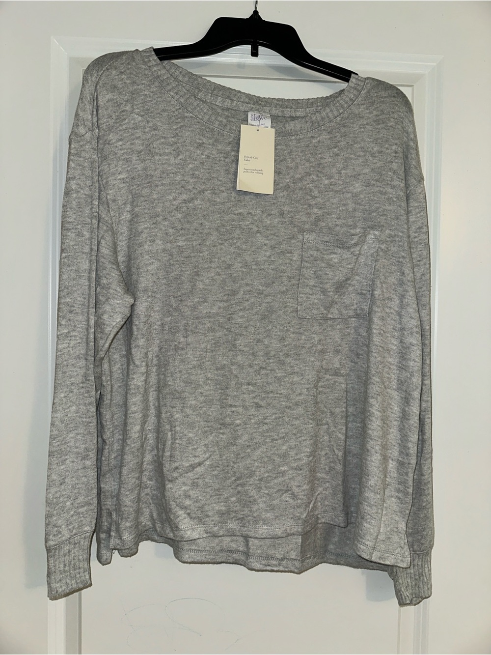 Heather Gray Long Sleeve pajama top